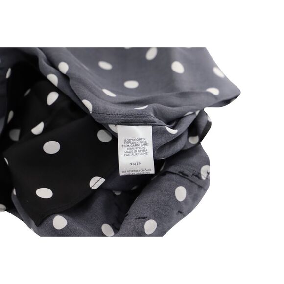 Pre Loved Cami Nyc Vintage Polka Dot Cami Top Lace Detail Women black print Tank - Picture 4 of 4